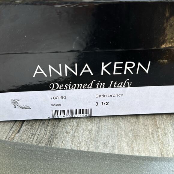 Anna Kern Professional Latin Dance Shoes - Nude Satin Size 6 US/ UK 3.5 - Picture 13 of 15